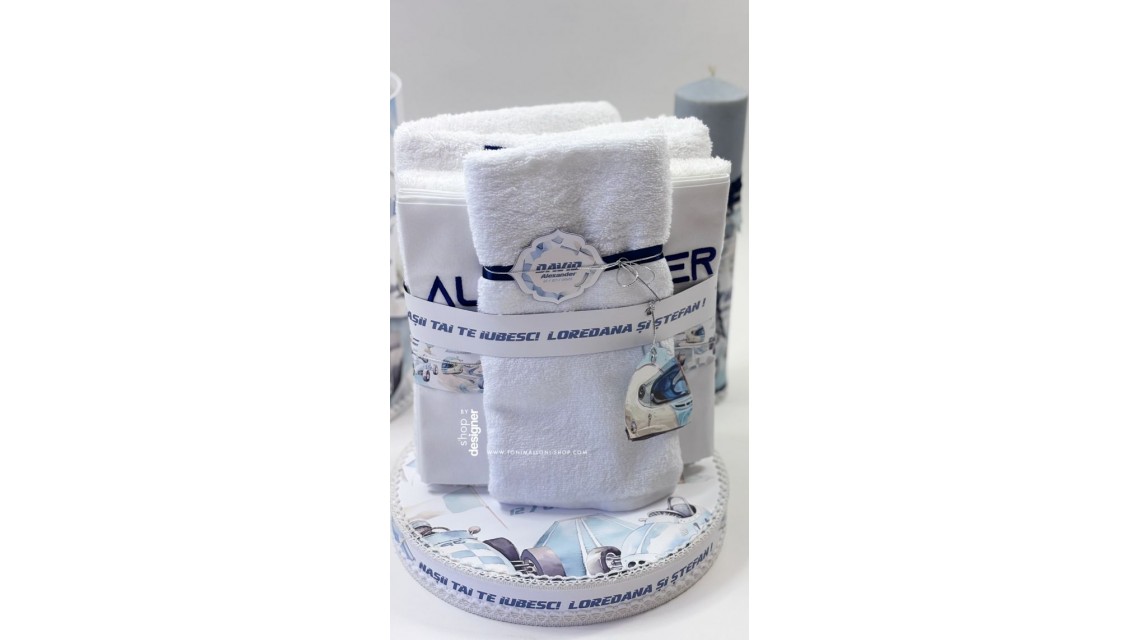 Trusou de botez băiețel – Blue Racing Car | model unicat cu mașinuțe de curse 6